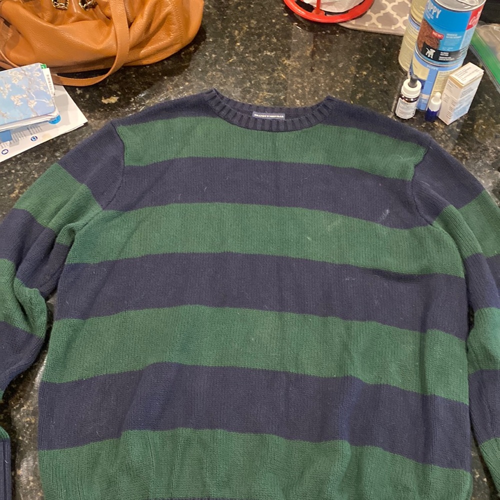 blue and green brandy sweater